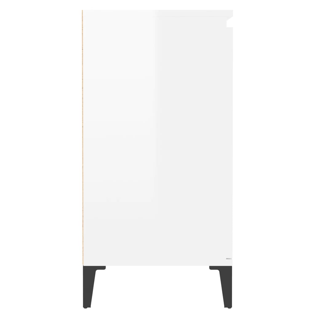 Sideboard High Gloss White 60x35x70 cm Engineered Wood
