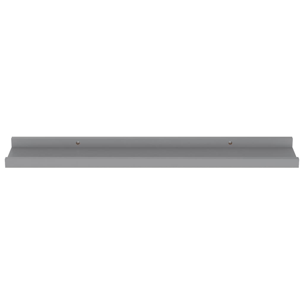 Wall Shelves 4 pcs Grey 60x9x3 cm
