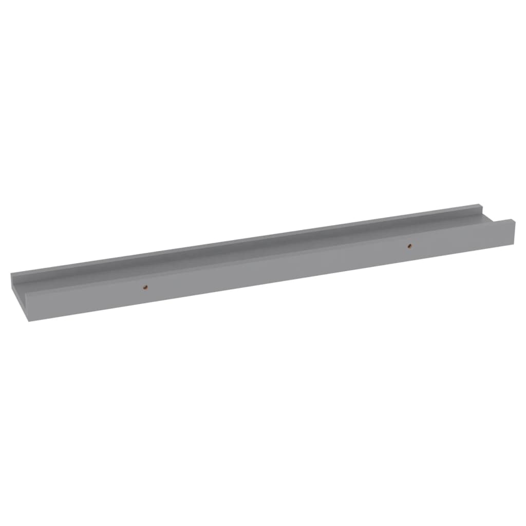 Wall Shelves 4 pcs Grey 60x9x3 cm