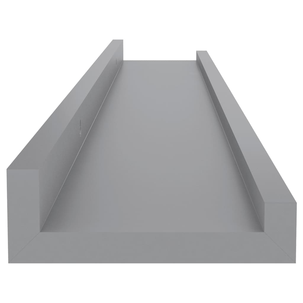 Wall Shelves 4 pcs Grey 60x9x3 cm