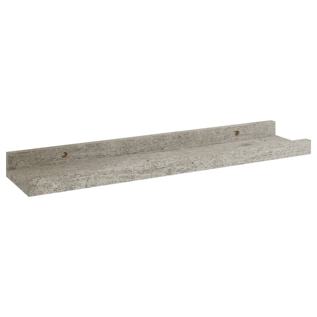 Wall Shelves 4 pcs Concrete Grey 40x9x3 cm