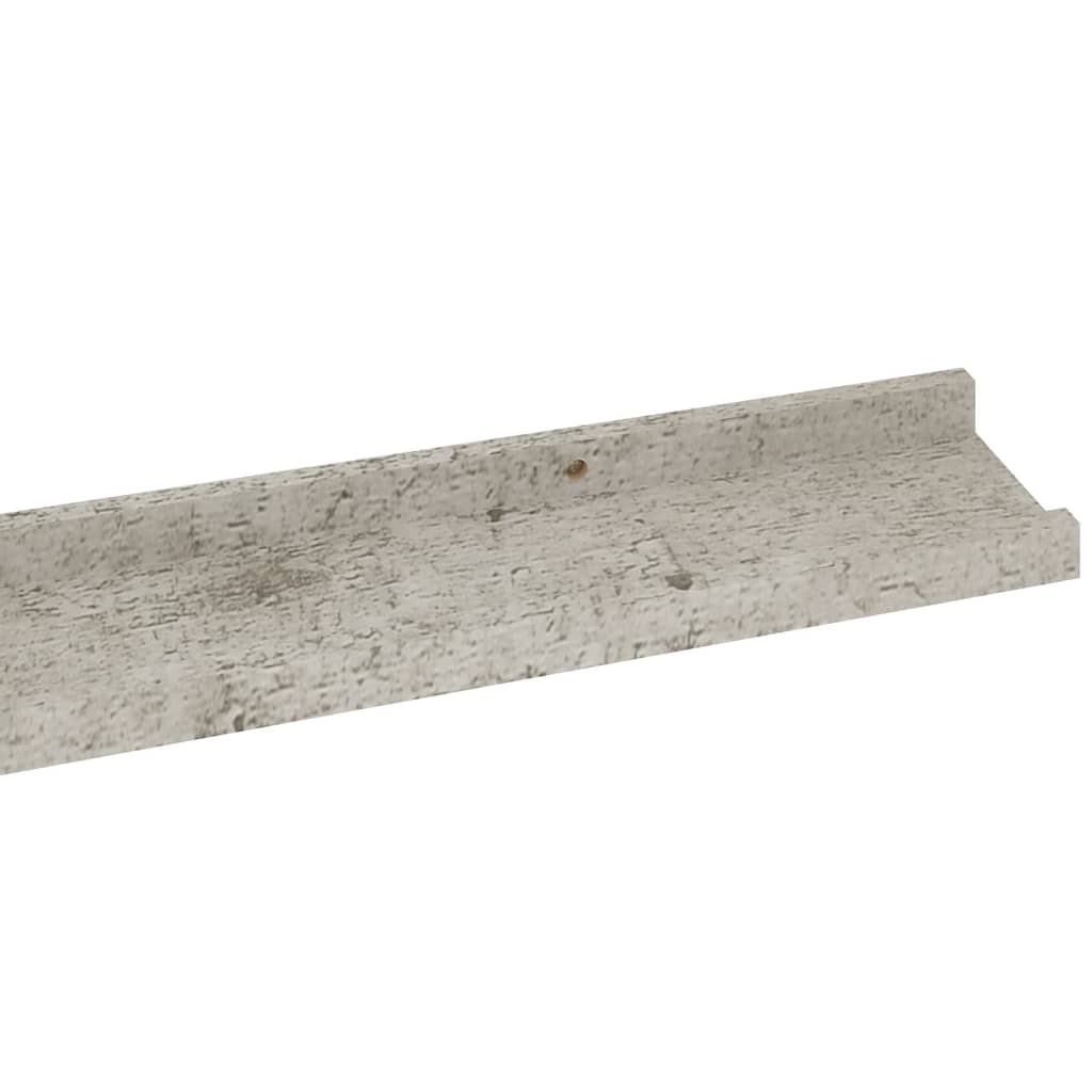 Wall Shelves 4 pcs Concrete Grey 115x9x3 cm