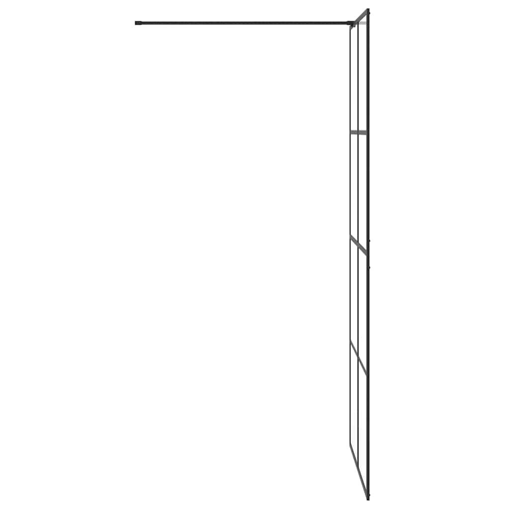 Walk-in Shower Wall with Clear ESG Glass 90x195 cm Black