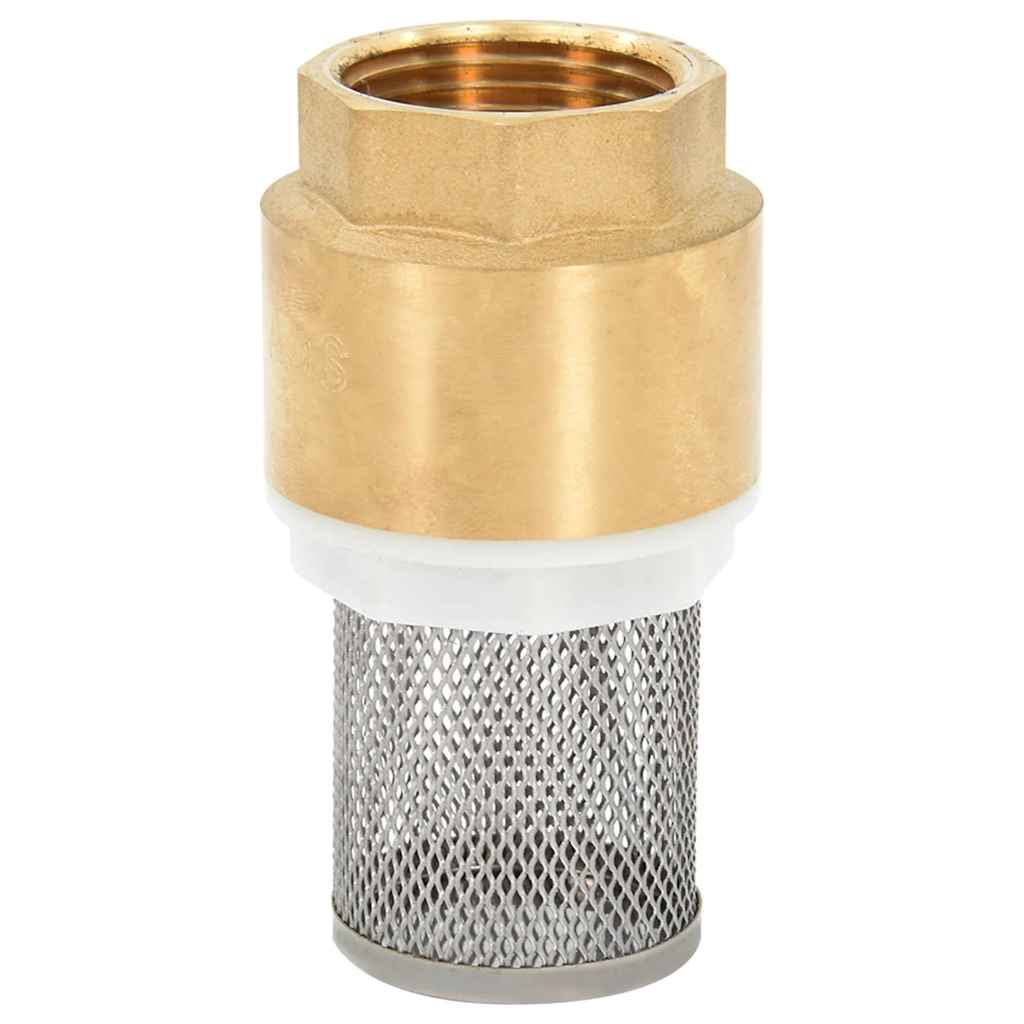 Suction Hose with Brass Connectors Black 1.1" 5 m PVC