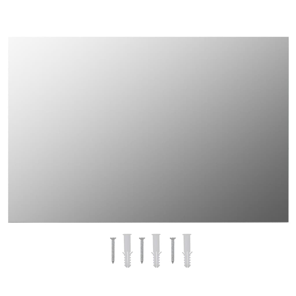 Wall Mirror with LED Lights Rectangular Glass