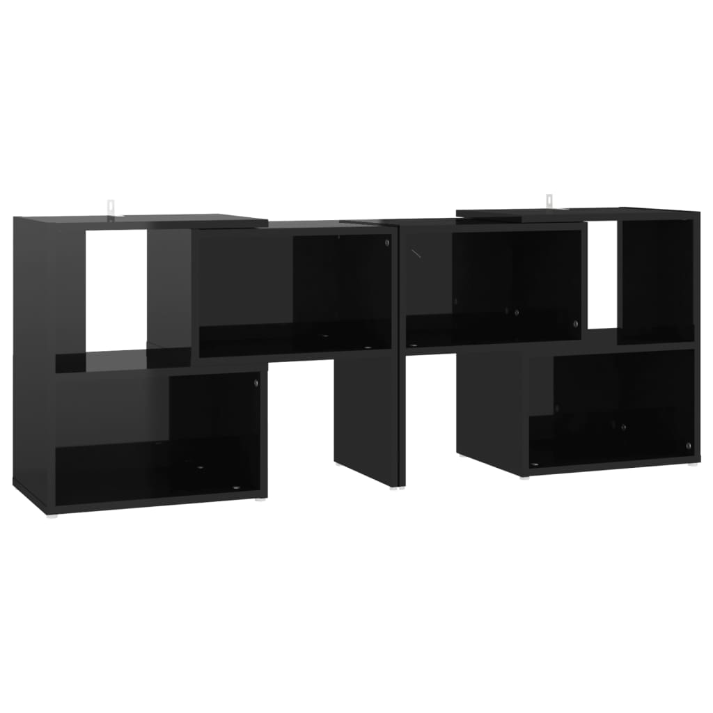 TV Cabinet High Gloss Black 104x30x52 cm Engineered Wood