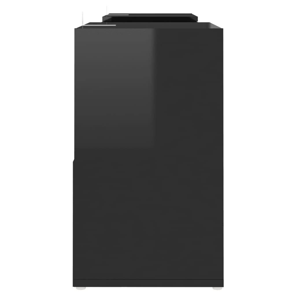 TV Cabinet High Gloss Black 104x30x52 cm Engineered Wood