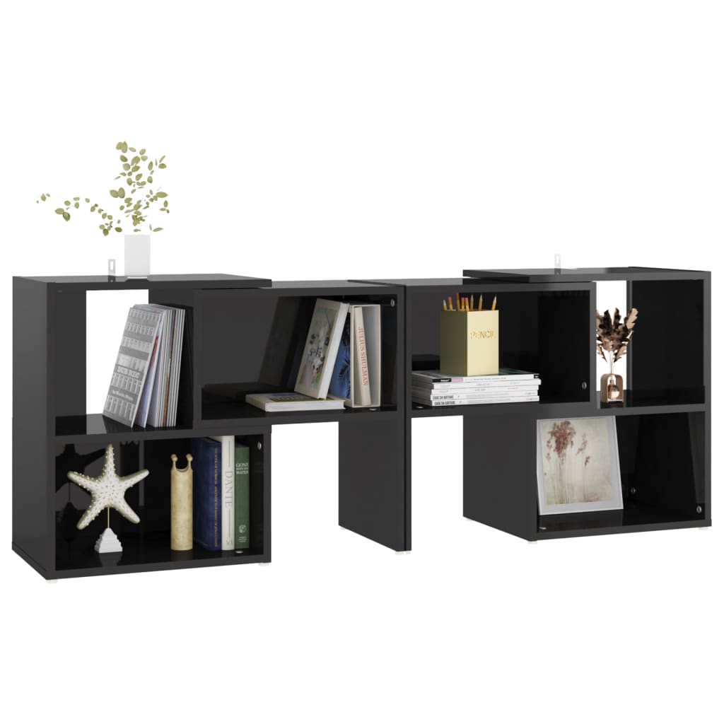 TV Cabinet High Gloss Black 104x30x52 cm Engineered Wood