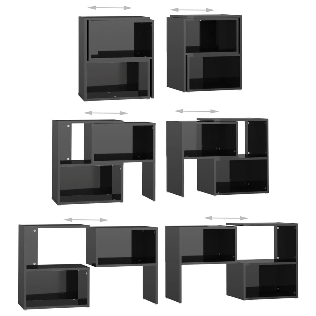 TV Cabinet High Gloss Black 104x30x52 cm Engineered Wood