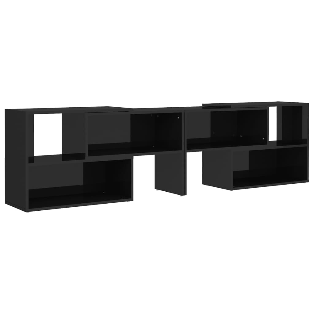 TV Cabinet High Gloss Black 149x30x52 cm Engineered Wood