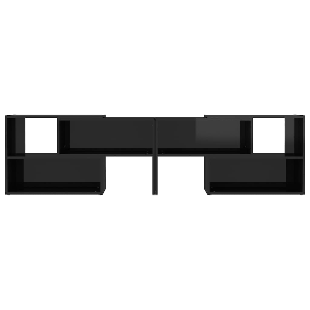 TV Cabinet High Gloss Black 149x30x52 cm Engineered Wood