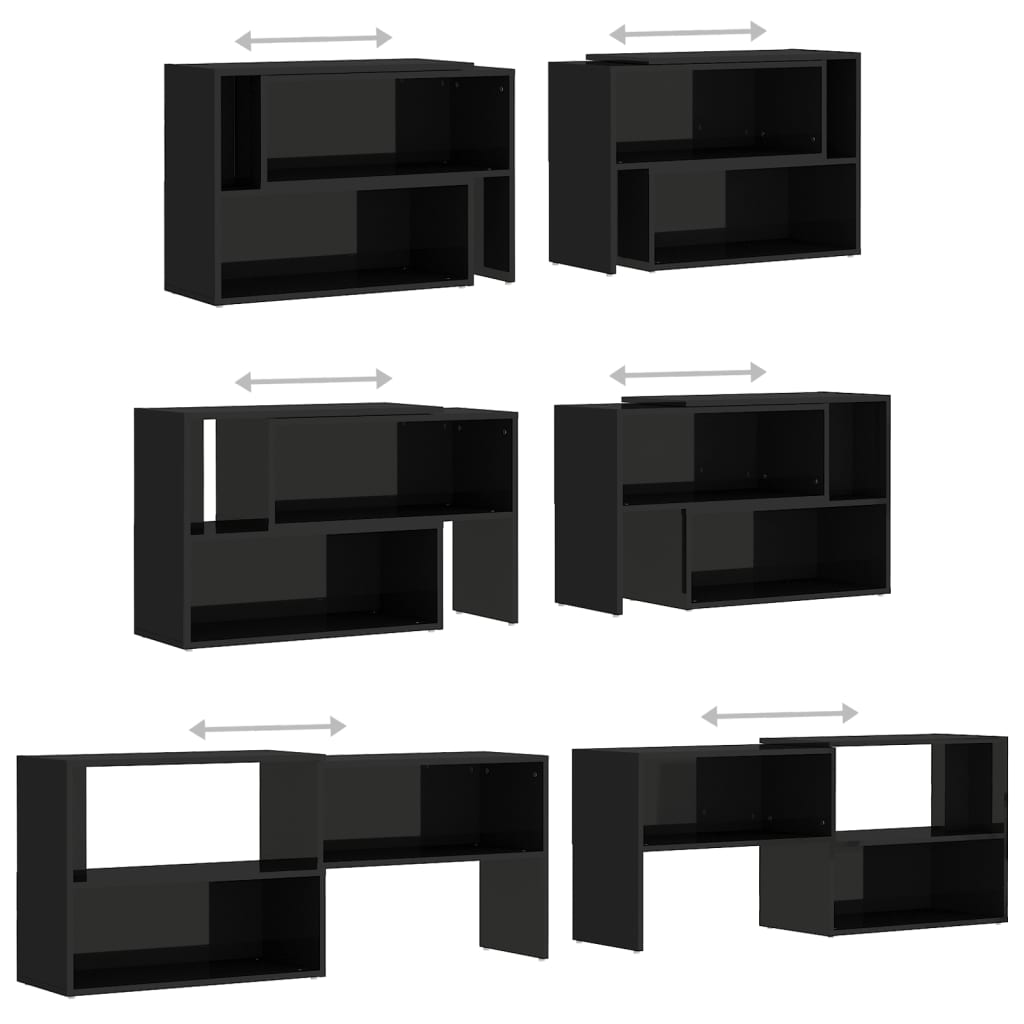 TV Cabinet High Gloss Black 149x30x52 cm Engineered Wood