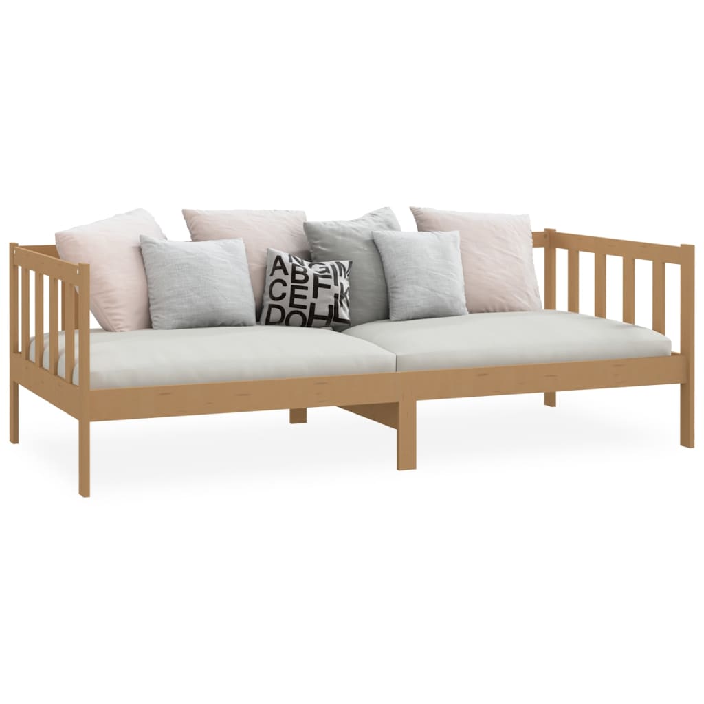 Day Bed without Mattress Honey Brown Solid Wood Pine 90x200cm