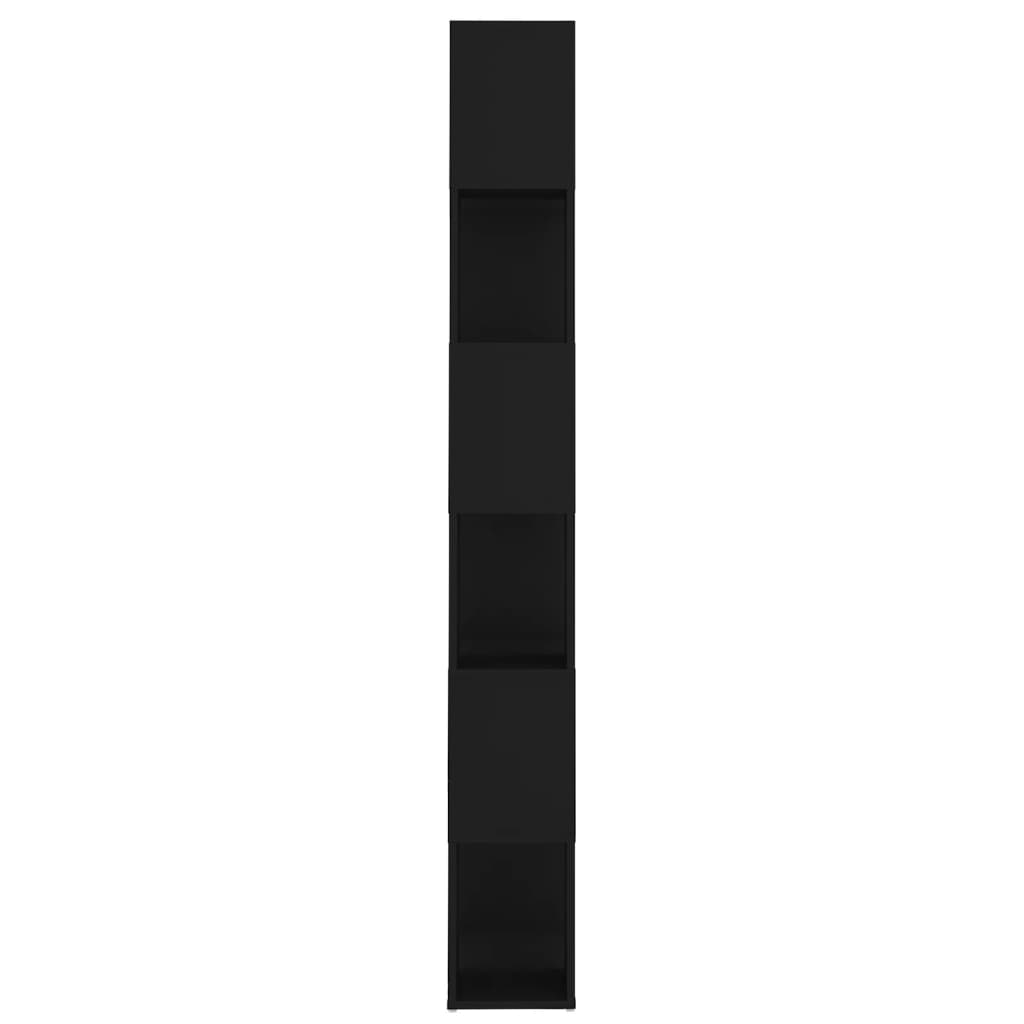 Book Cabinet Room Divider Black 60x24x186 cm Engineered Wood