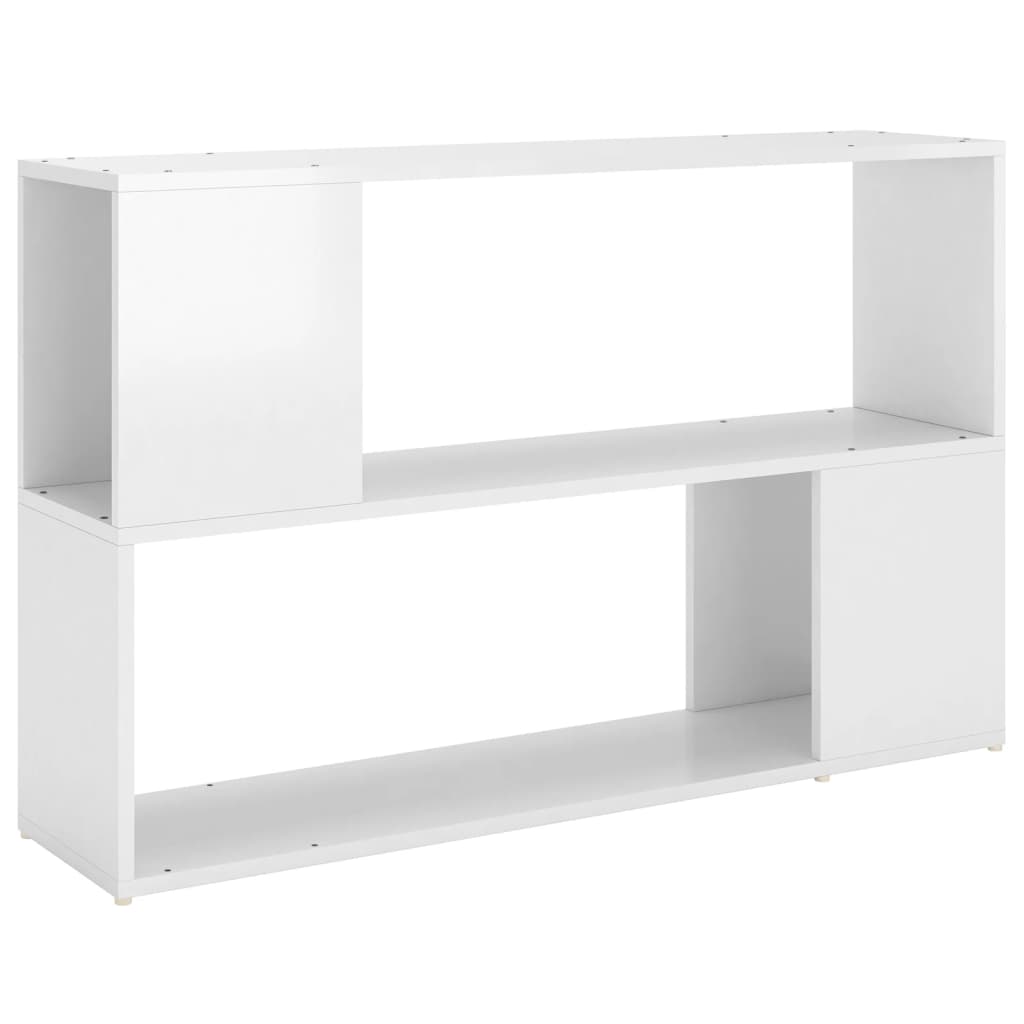 Book Cabinet High Gloss White 100x24x63 cm Engineered Wood