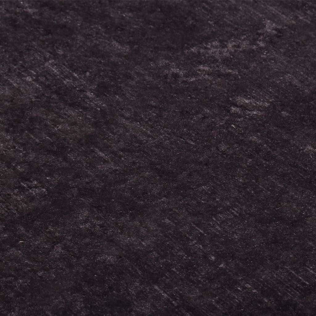 Rug Washable 80x150 cm Black and Gold Anti Slip