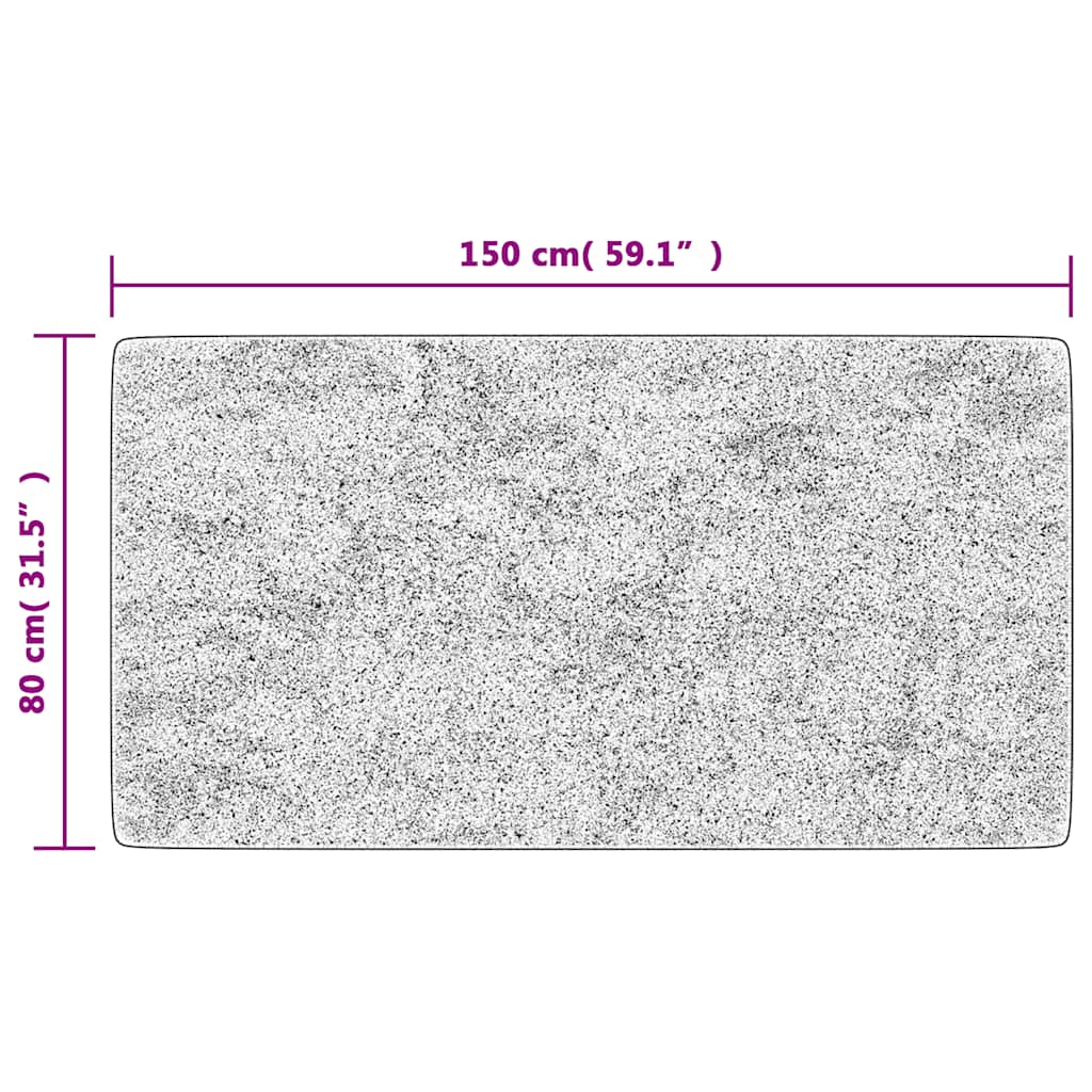 Rug Washable 80x150 cm Black and Gold Anti Slip