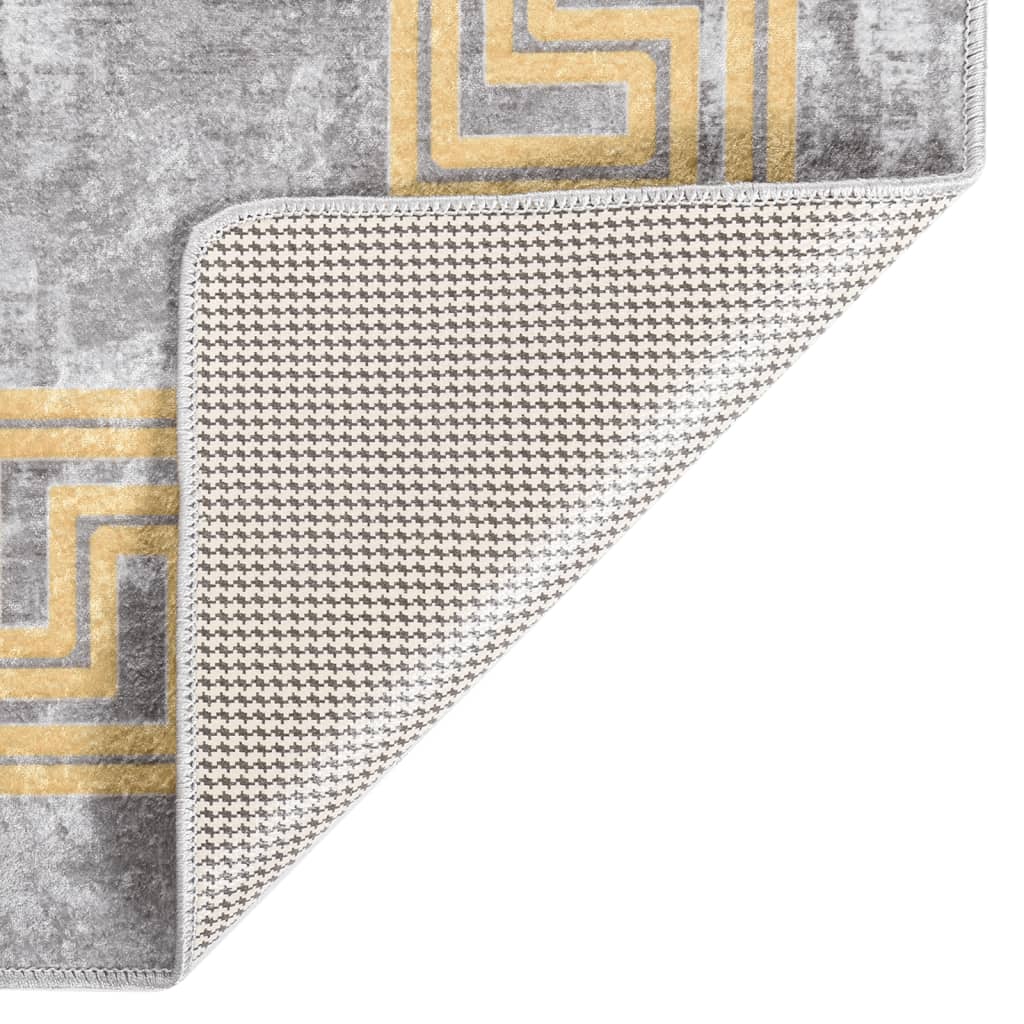 Rug Washable 190x300 cm Grey Anti Slip