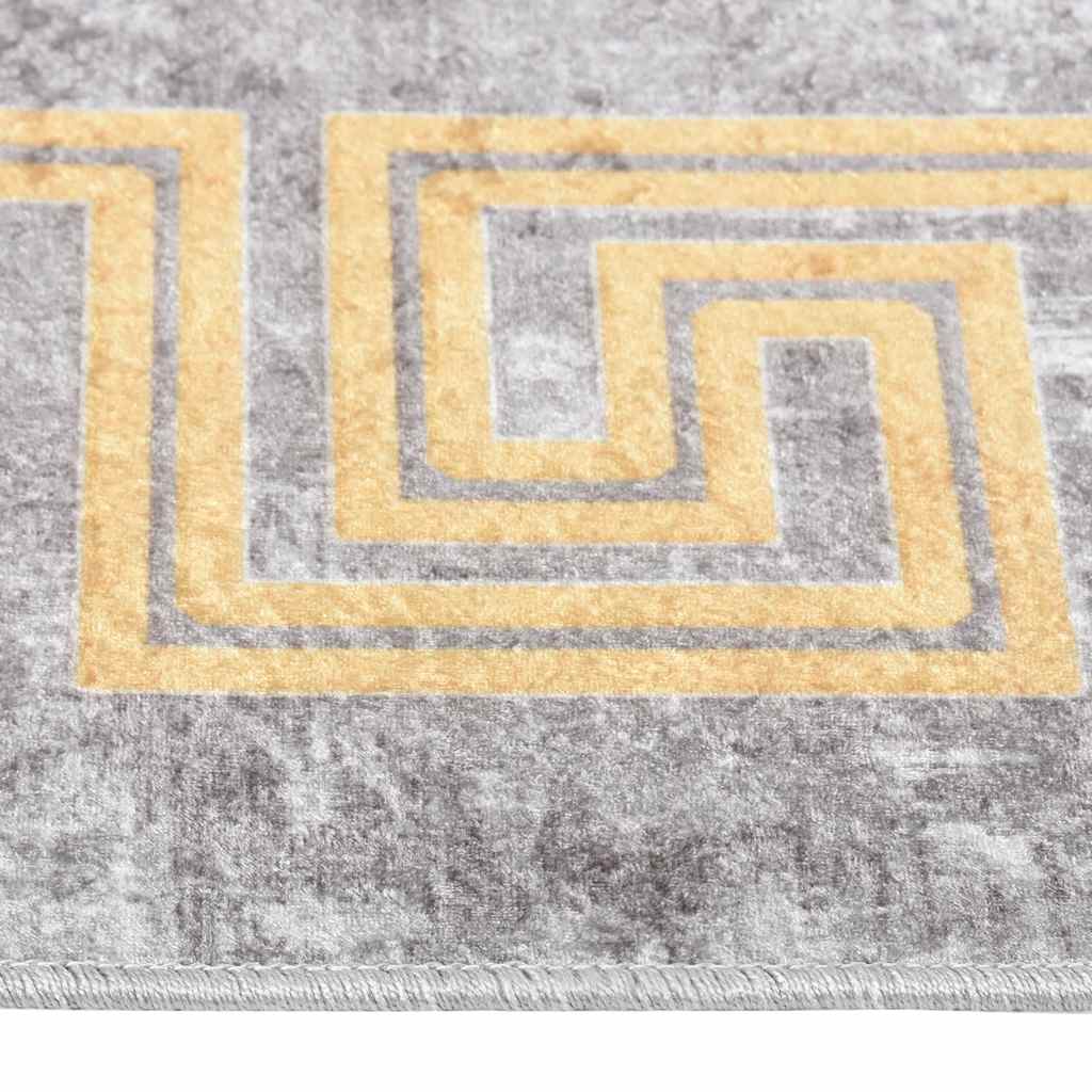 Rug Washable 190x300 cm Grey Anti Slip