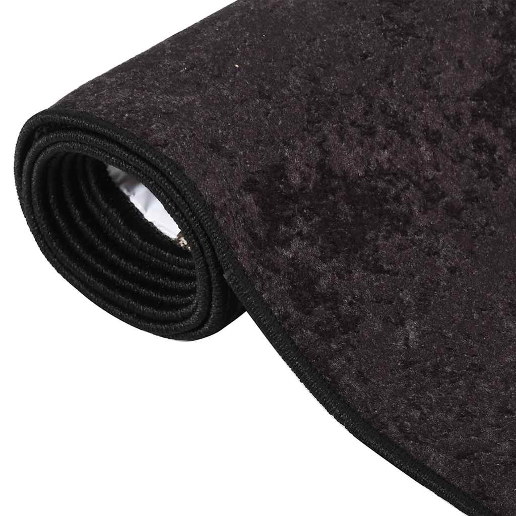 Rug Washable 80x150 cm Anthracite Anti Slip