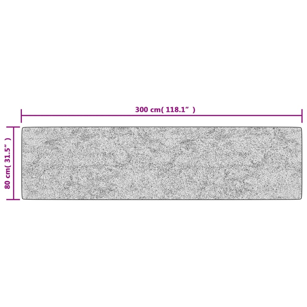 Rug Washable 80x300 cm Anthracite Anti Slip