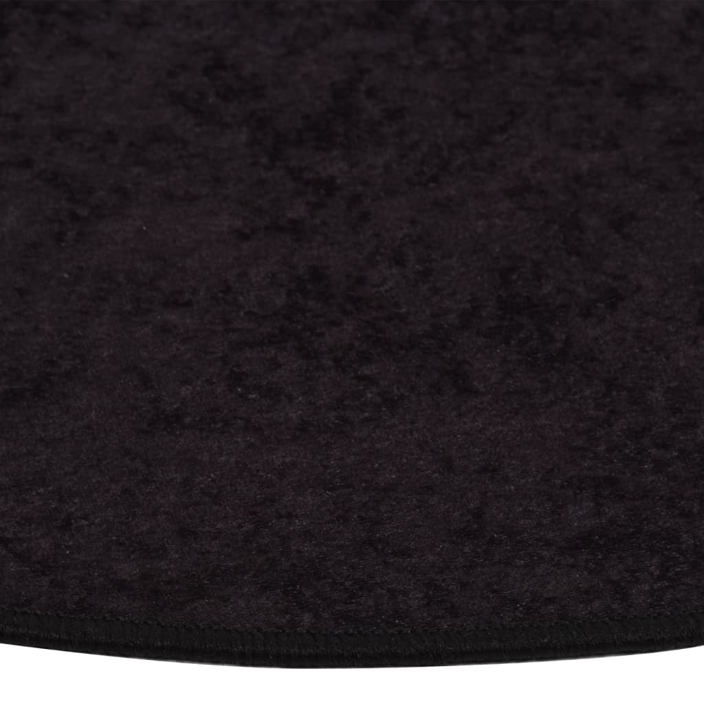 Rug Washable φ120 cm Anthracite Anti Slip