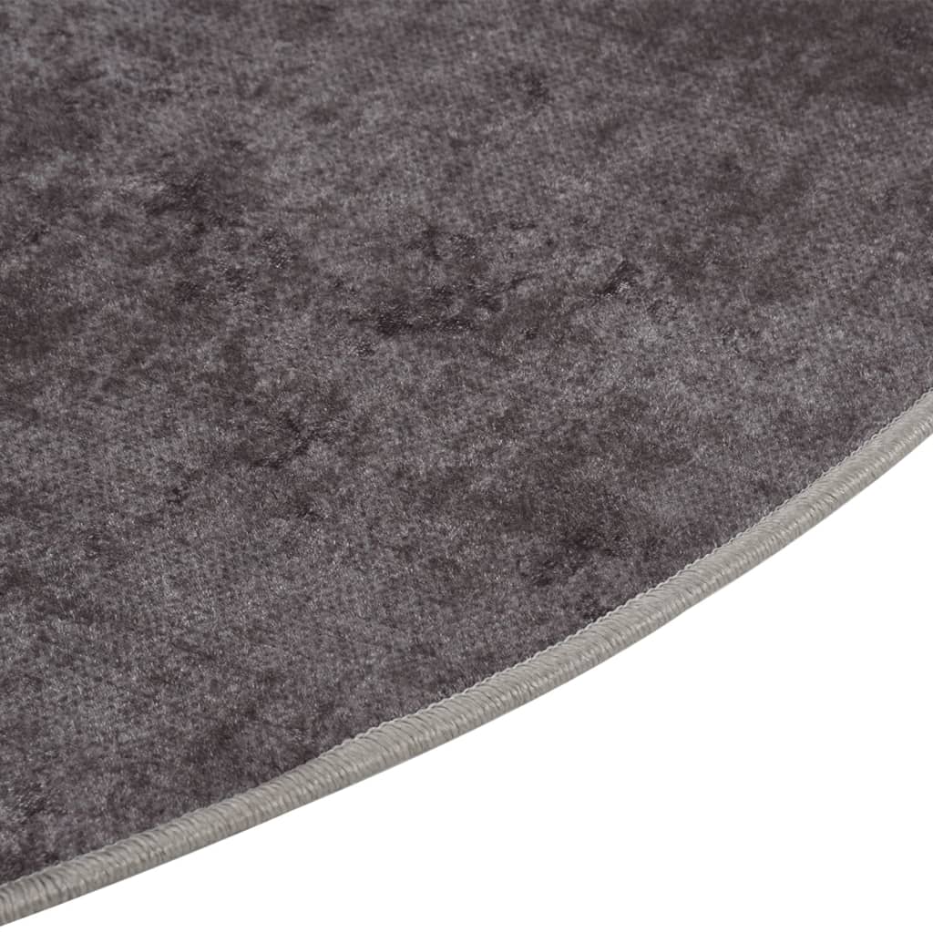 Rug Washable φ120 cm Grey Anti Slip