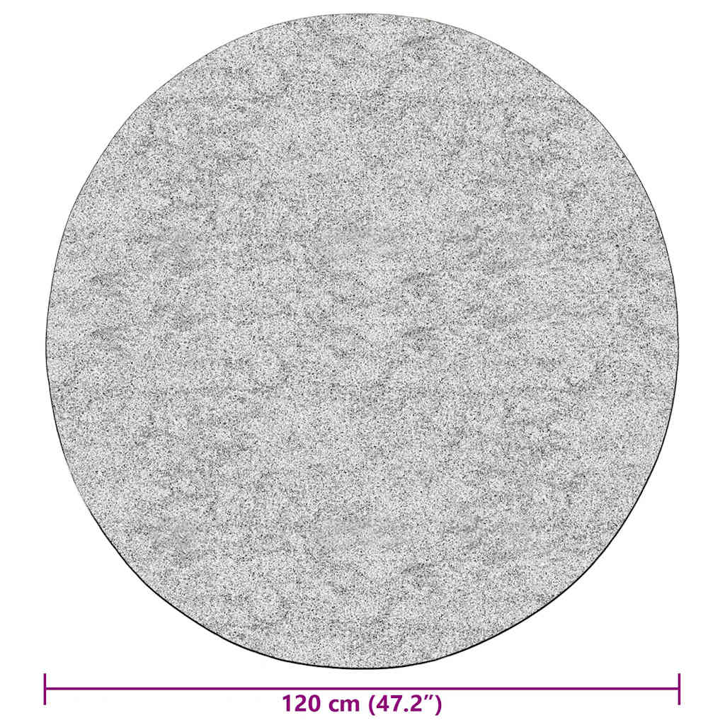Rug Washable φ120 cm Grey Anti Slip