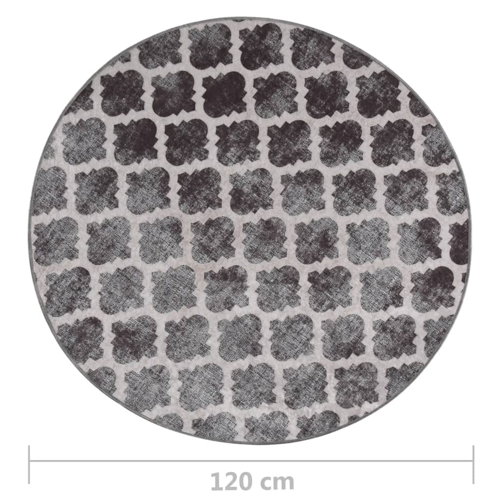 Rug Washable φ120 cm Multicolour Anti Slip
