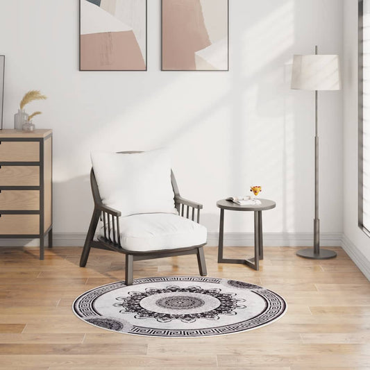 Rug Washable φ120 cm Multicolour Anti Slip