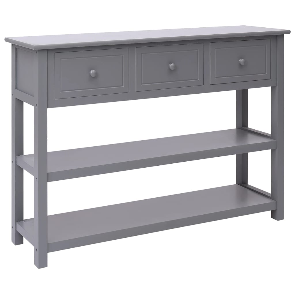 Sideboard Grey 108x30x76 cm Solid Wood Paulownia