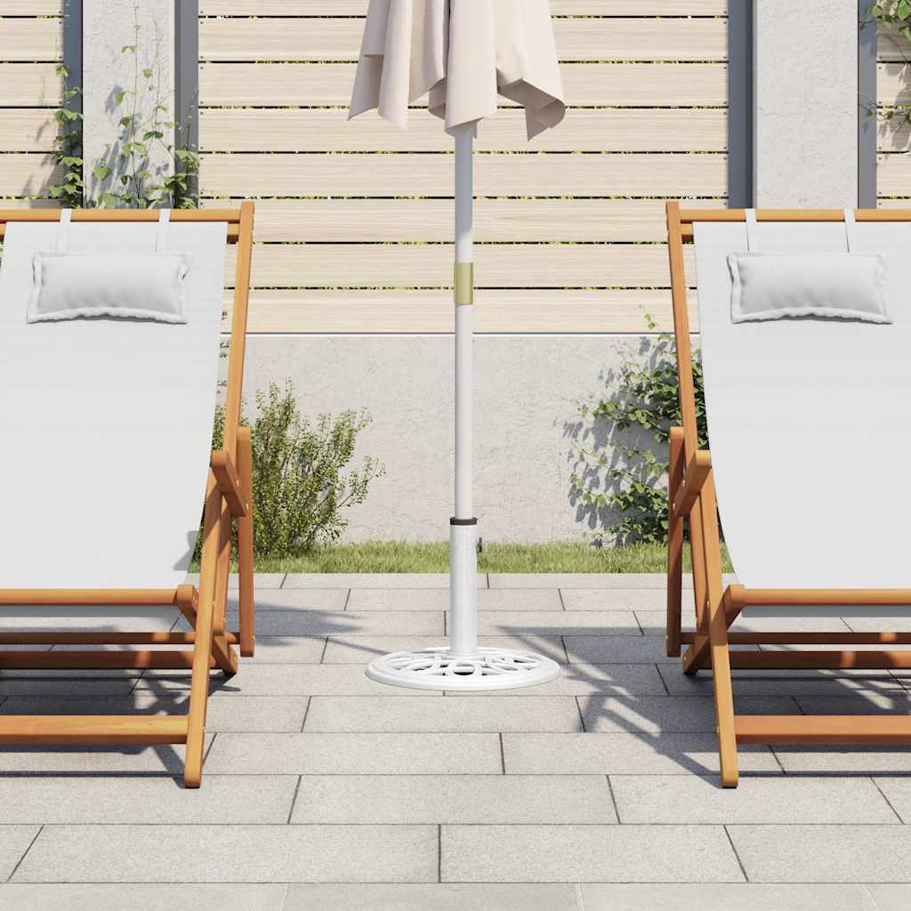 Umbrella Base White 40x40x32 cm Cast Iron