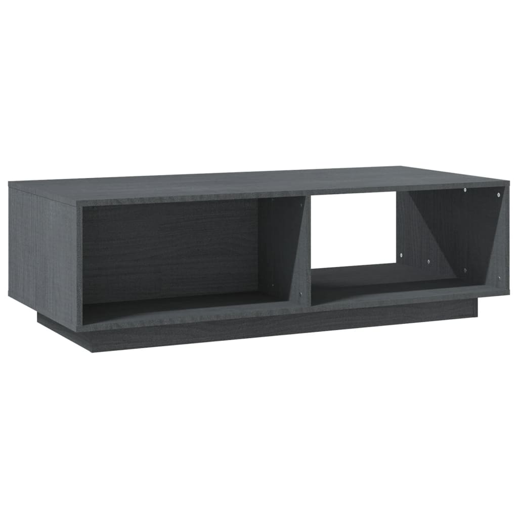 Coffee Table Grey 110x50x33.5 cm Solid Pinewood