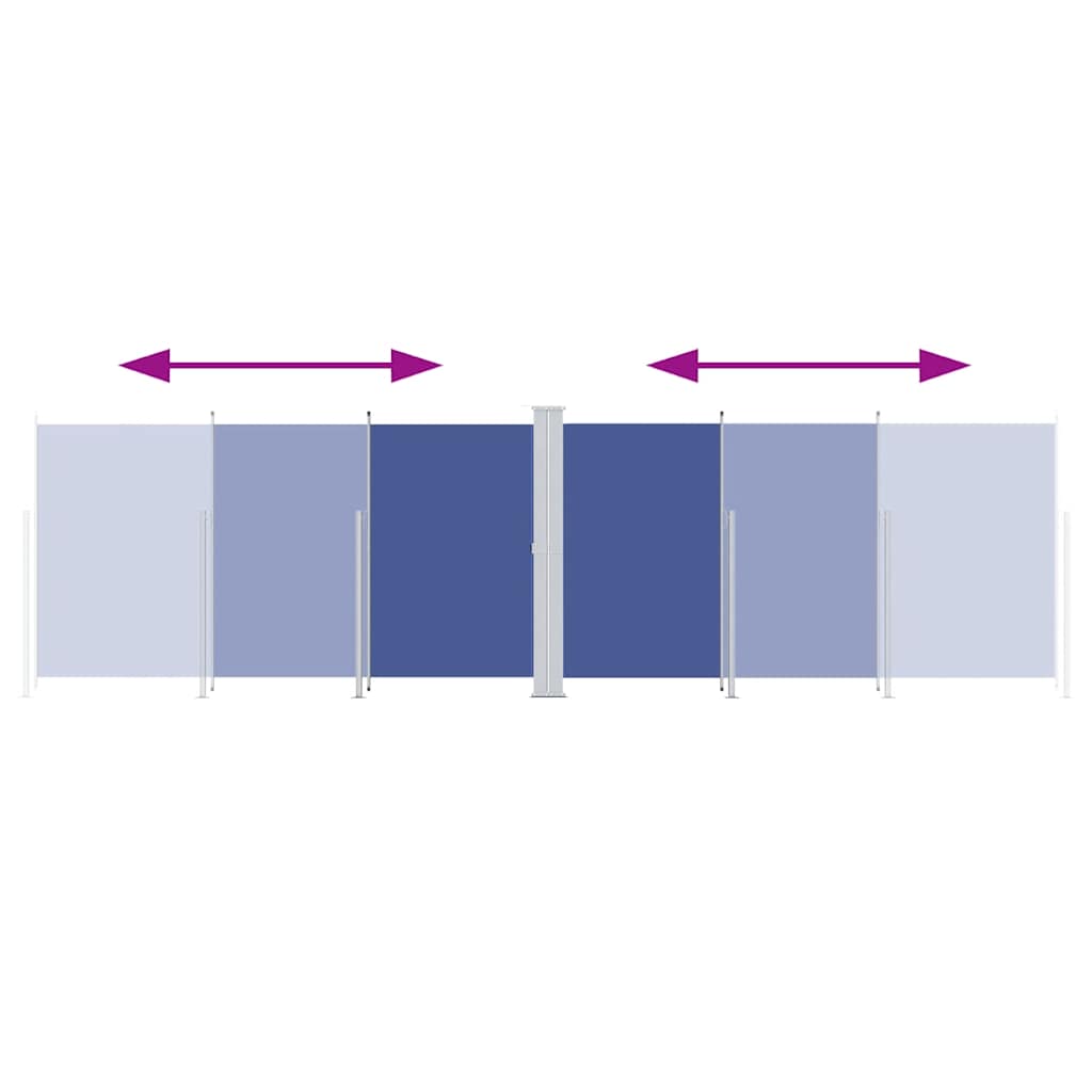 Retractable Side Awning Blue 180x600 cm