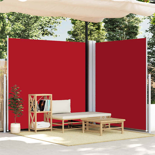 Retractable Side Awning Red 200x600 cm