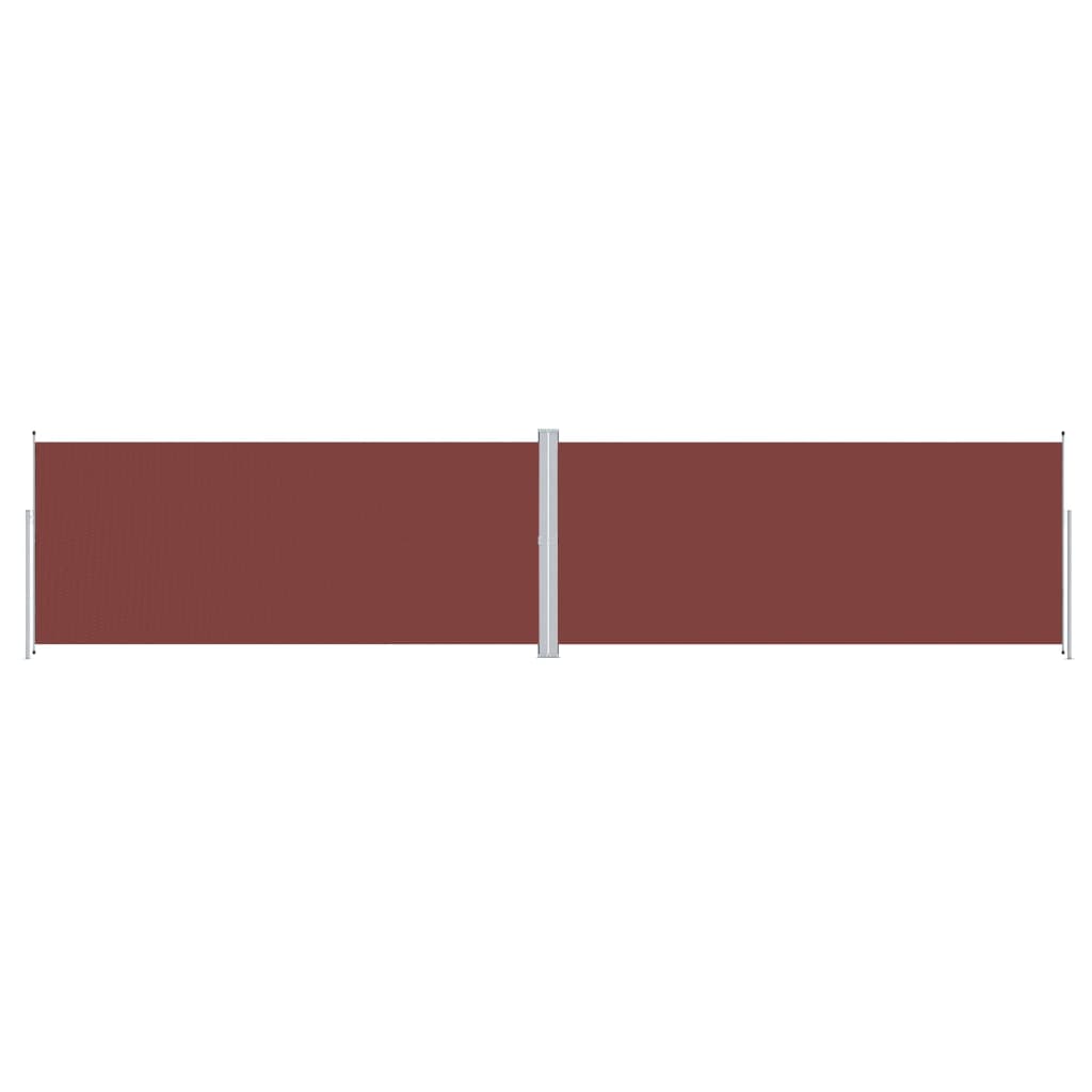 Retractable Side Awning Brown 220x1000 cm