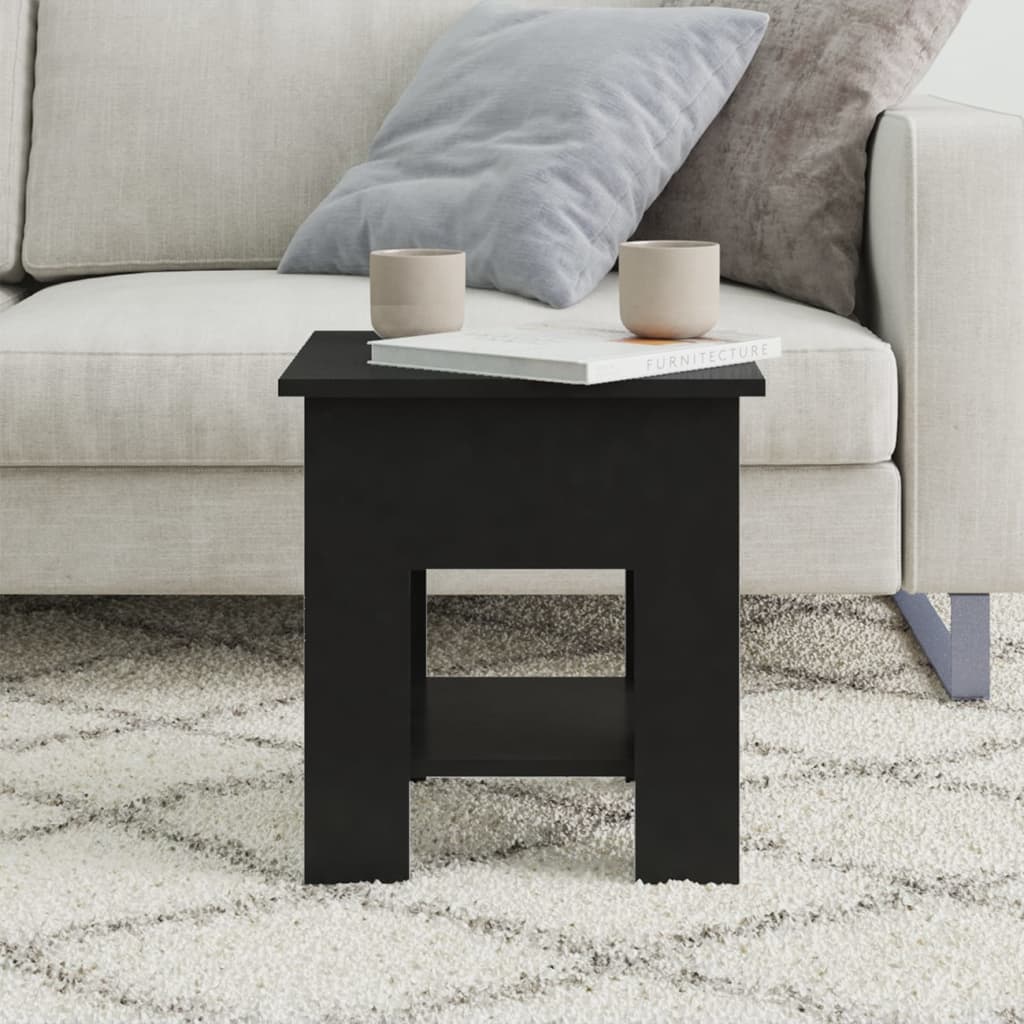 Coffee Table Black 40x40x42 cm Engineered Wood