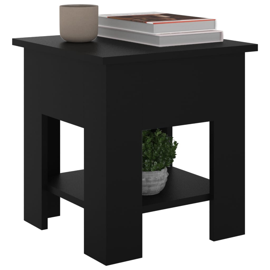 Coffee Table Black 40x40x42 cm Engineered Wood
