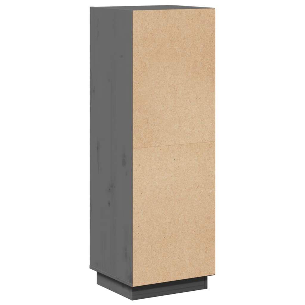 Highboard Grey 37x34x110 cm Solid Wood Pine