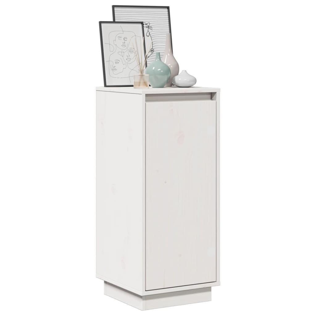 Sideboard White 31.5x34x75 cm Solid Wood Pine