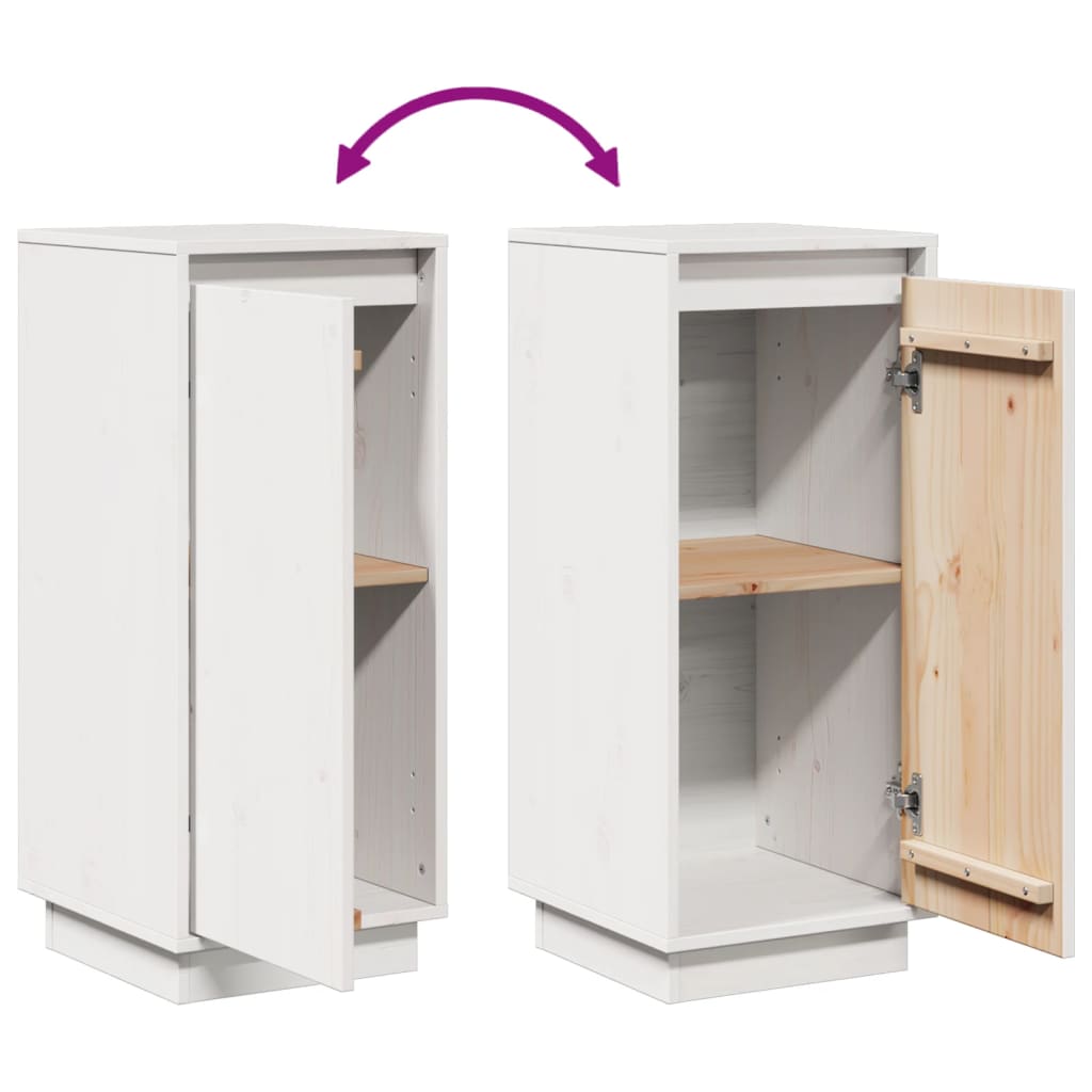 Sideboard White 31.5x34x75 cm Solid Wood Pine