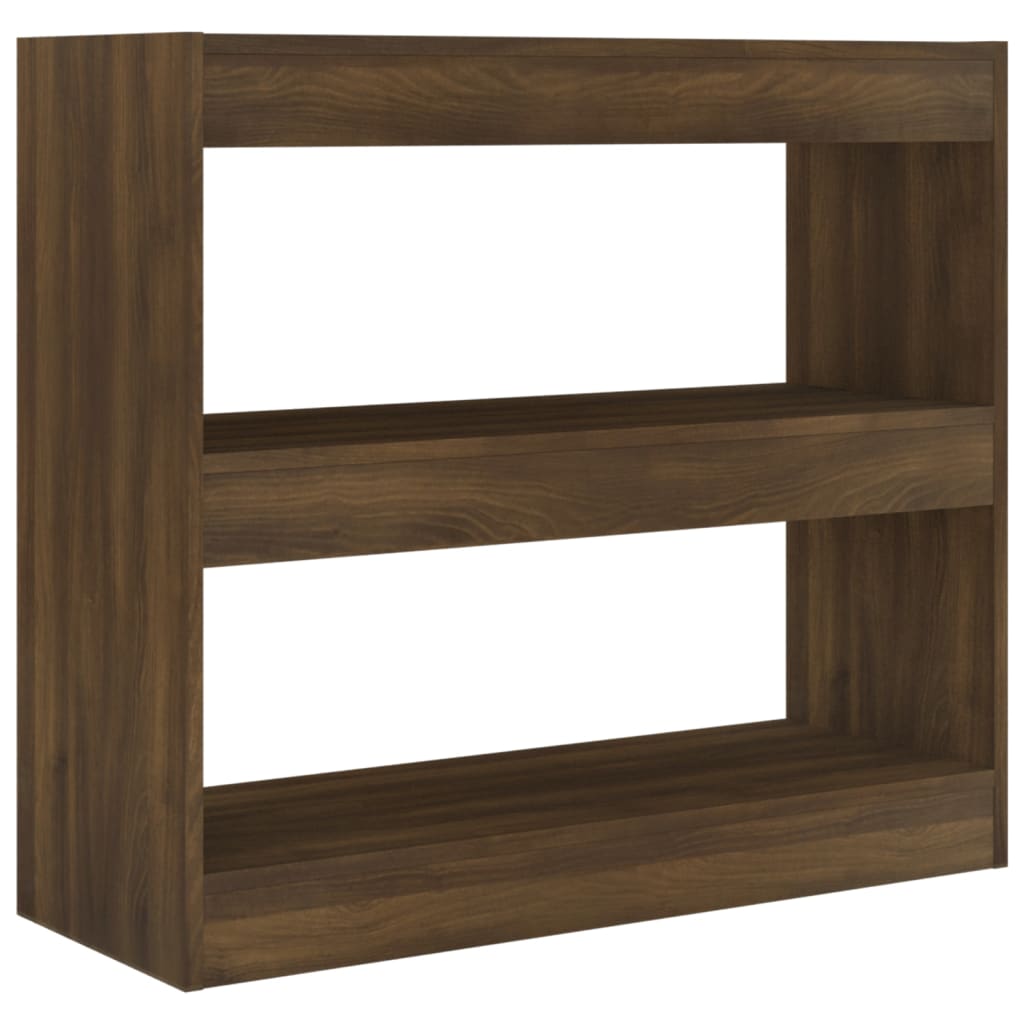 Book Cabinet/Room Divider Brown Oak 80x30x72 cm