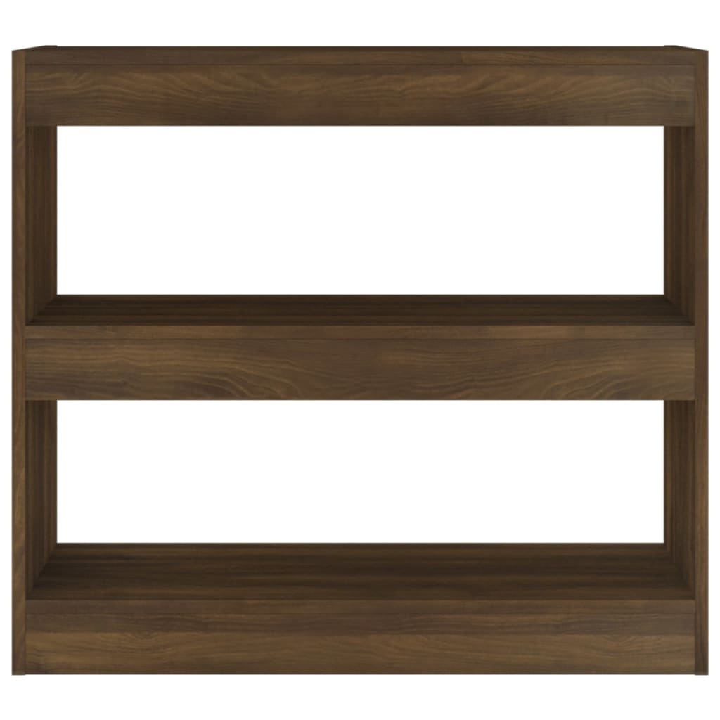 Book Cabinet/Room Divider Brown Oak 80x30x72 cm
