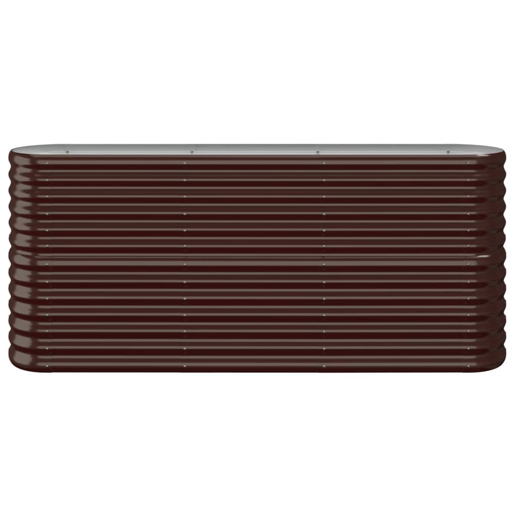 Garden Raised Bed Galvanised Steel 152x40x68 cm Brown