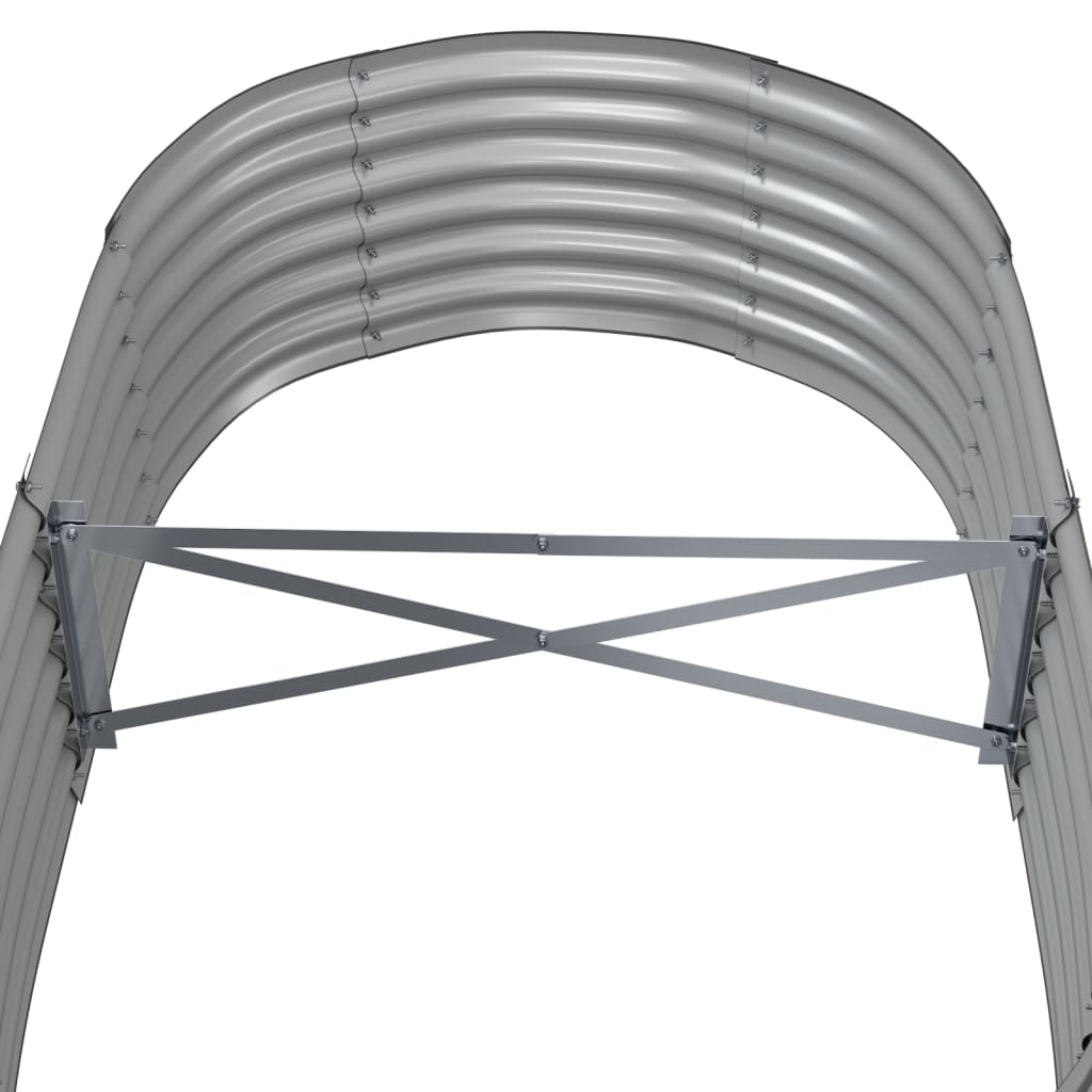 Garden Raised Bed Galvanised Steel 152x80x36 cm Grey