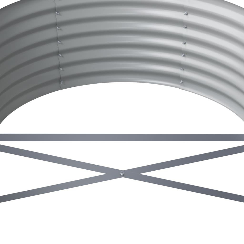Garden Raised Bed Galvanised Steel 620x80x36 cm Brown
