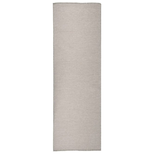 Outdoor Flatweave Rug 80x250 cm Light Grey