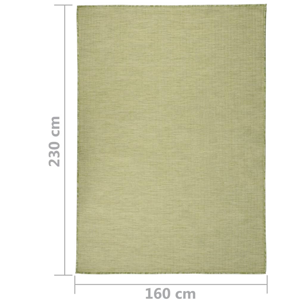 Outdoor Flatweave Rug 160x230 cm Green