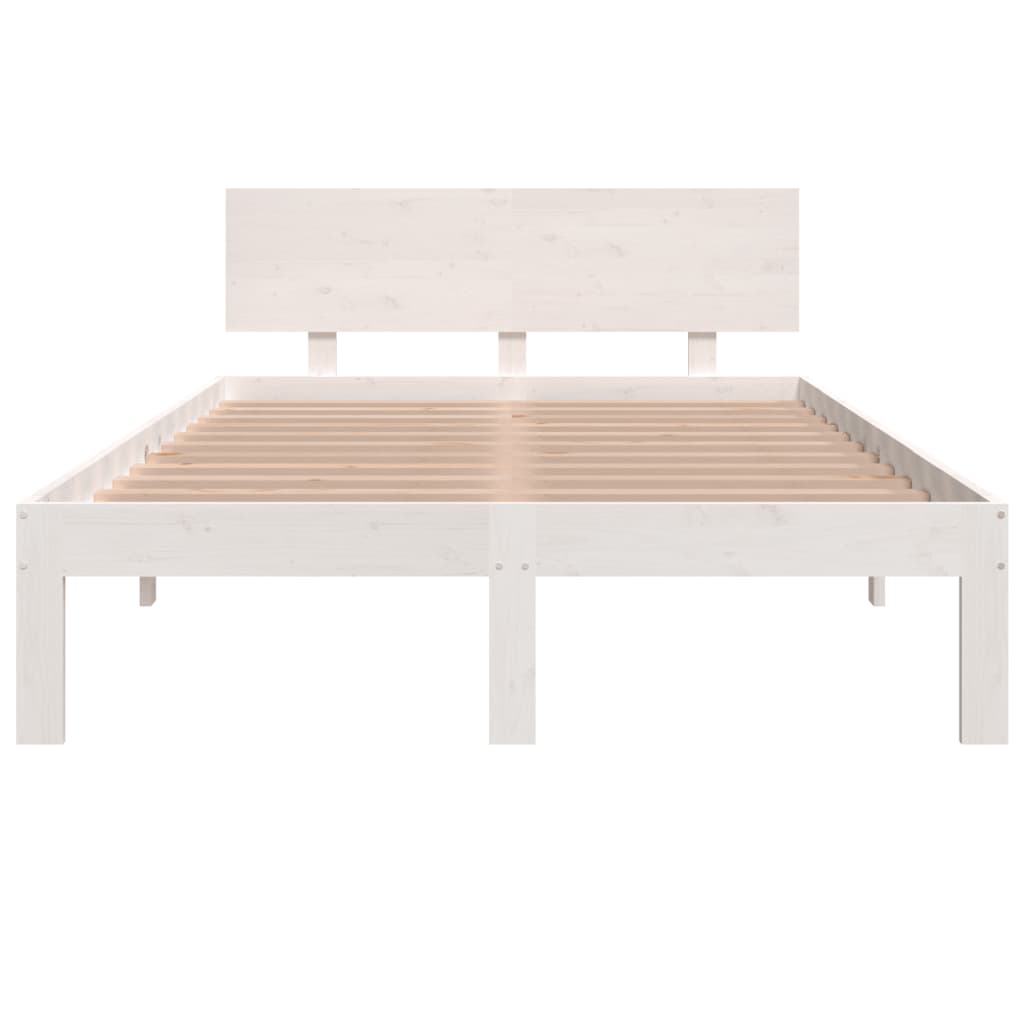 Bed Frame without Mattress White 120x190cm Small Double