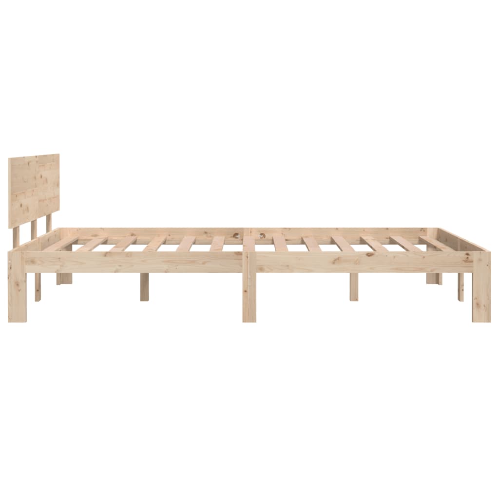 Bed Frame without Mattress Solid Wood Pine 120x200cm